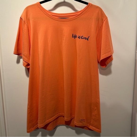 Life Is Good Orange Short Sleeve Tee - Picture 2 of 5